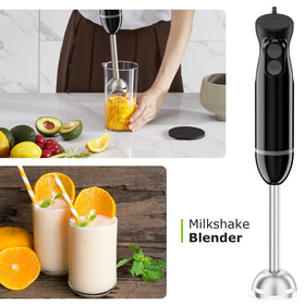 Bonsenkitchen detachable attachments simplify switching between blender, beaker, and whisk.