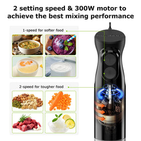 Bonsenkitchen 2-speed control lets you fine-tune textures from smooth to chunky.