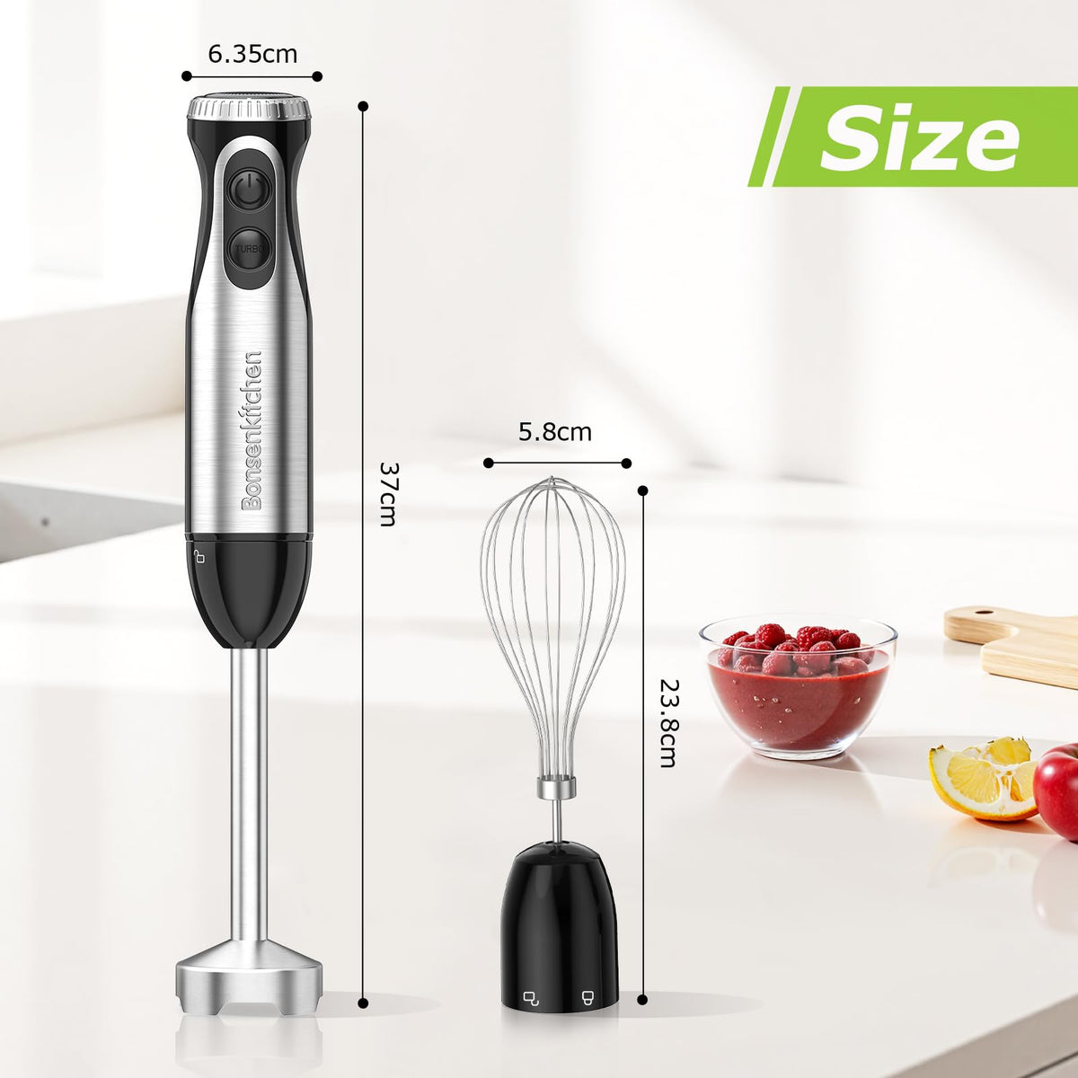Bonsenkitchen stainless steel body for durable blending