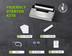 Bonsenkitchen kitchen scene with sealer on countertop organizes meal prep.