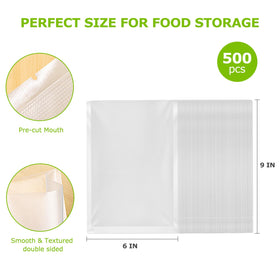 Bonsenkitchen precut vacuum bag 6x9 sealed to preserve freshness