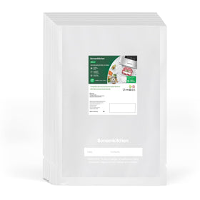 Bonsenkitchen precuts 11x16 vacuum bags for bulk storage and meal prep.