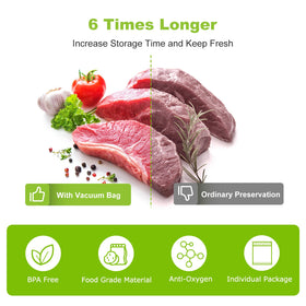 Bonsenkitchen sous vide ready bags for precise temperature cooking