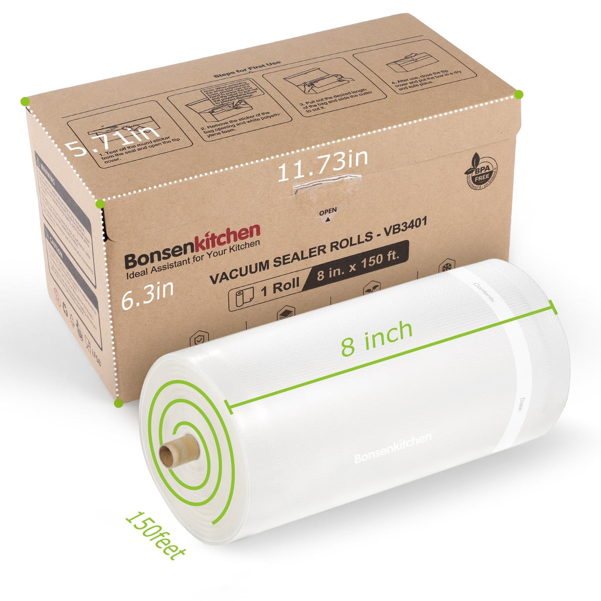 Bonsenkitchen universal compatibility with major vacuum sealers for versatile use