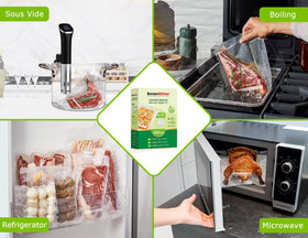 Bonsenkitchen universal-design bags fit most vacuum sealers for easy sealing.