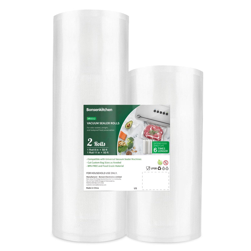 Bonsenkitchen vacuum roll 8x50 for precise, long-lasting storage.
