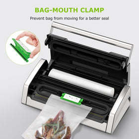 Bonsenkitchen vacuum sealer digital countdown helps monitor sealing progress.