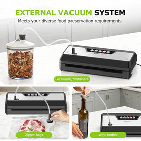 Bonsenkitchen vacuum sealer supports sous vide prep with fast, vacuum sealing
