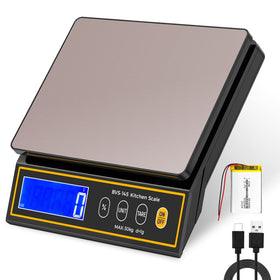Bonvoisin baking scale 66 lb capacity with clear display for precise batches.