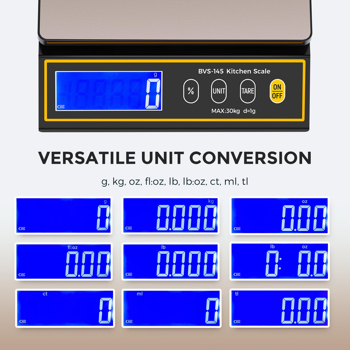 Bonvoisin baking scale tilted readout for easy visibility during weighing.