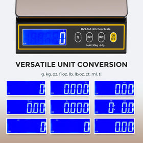 Bonvoisin baking scale tilted readout for easy visibility during weighing.