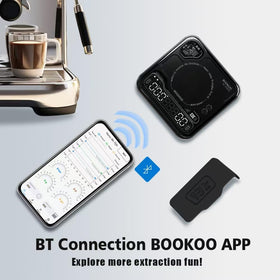 BOOKOO Coffee Scale slim mini design fits crowded drip trays.