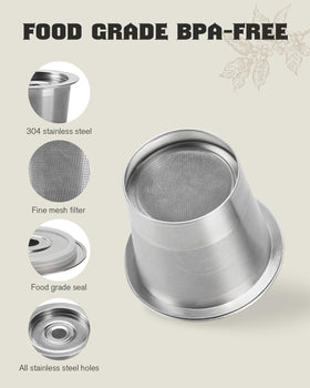 BoomBa 360-degree perforation improves extraction of coffee oils for fuller flavor.