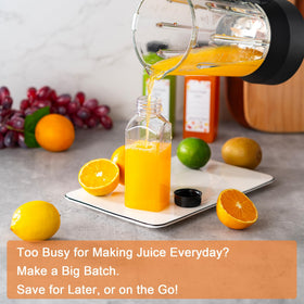 Boomiboo labeled bottle set helps differentiate beverages at a glance.