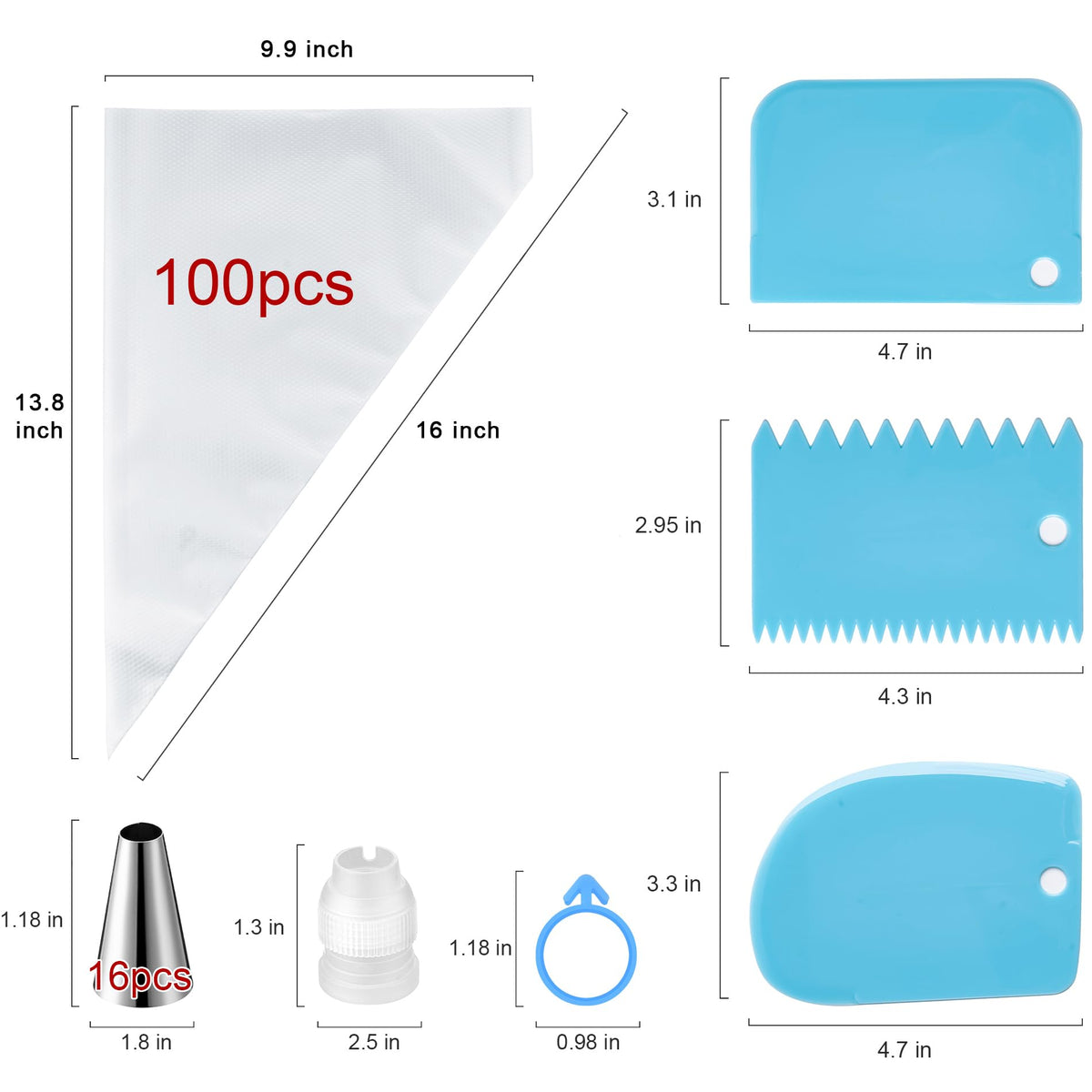 Boomiboo stainless steel frosting tips for precise shapes