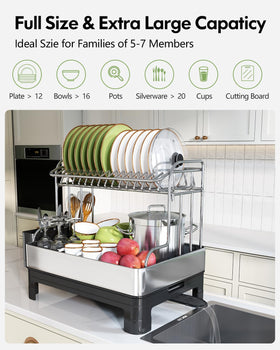 BOOSINY heavy-duty rack supports large pots and pans without sagging