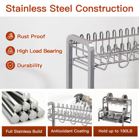 BOOSINY non-slip base keeps rack stable on countertops