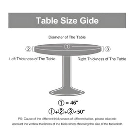 BOOWEATS round tablecloth protects furniture from stains and sun exposure