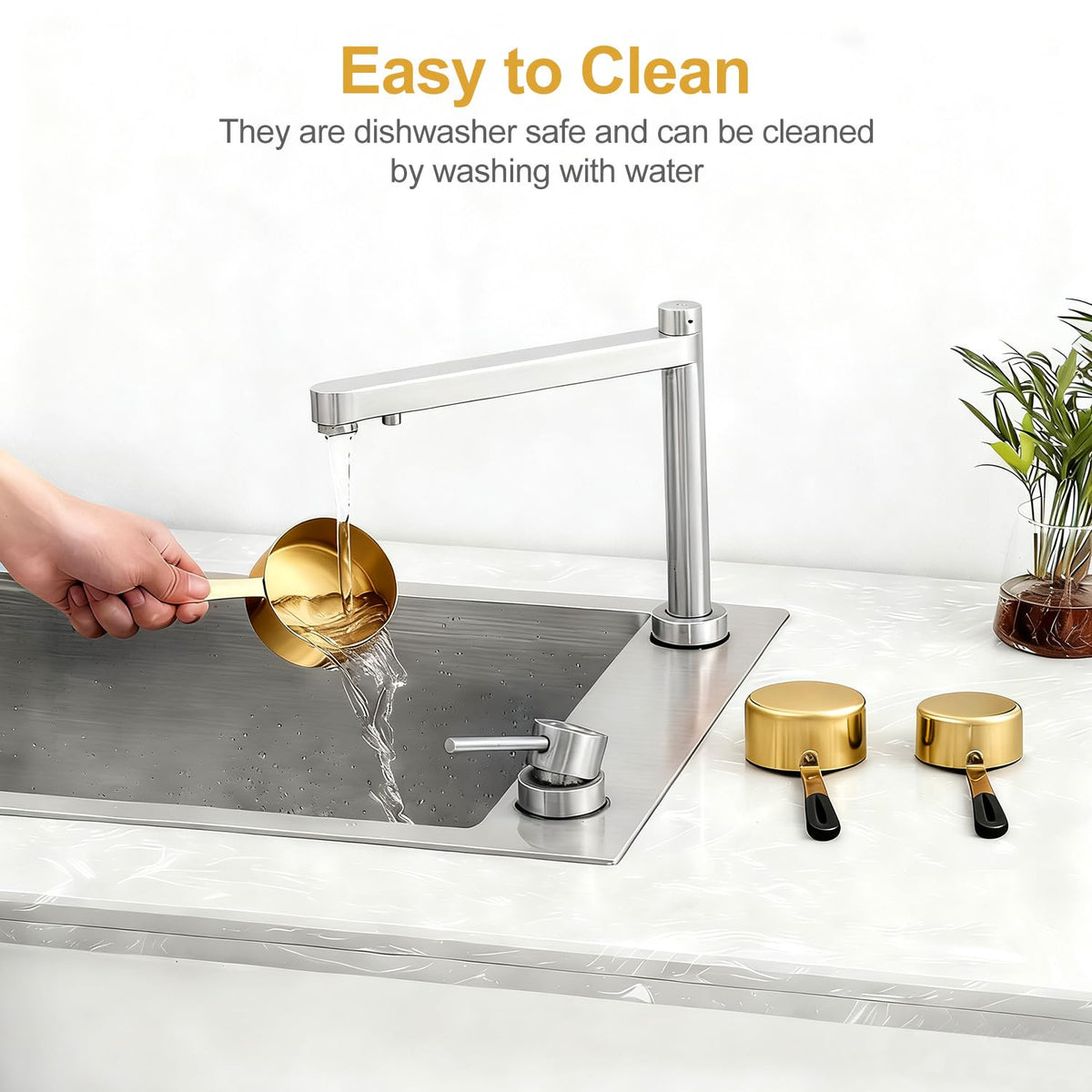 Dishwasher-safe Bopei set simplifies cleanup after cooking or baking.