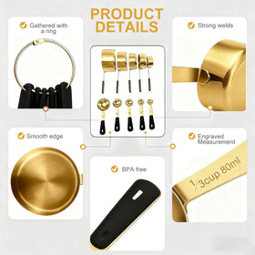 Engraved measurements on Bopei handles enable quick reads.