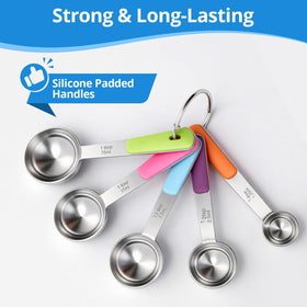 Bopei measuring cups show etched sizes on handles for quick reading