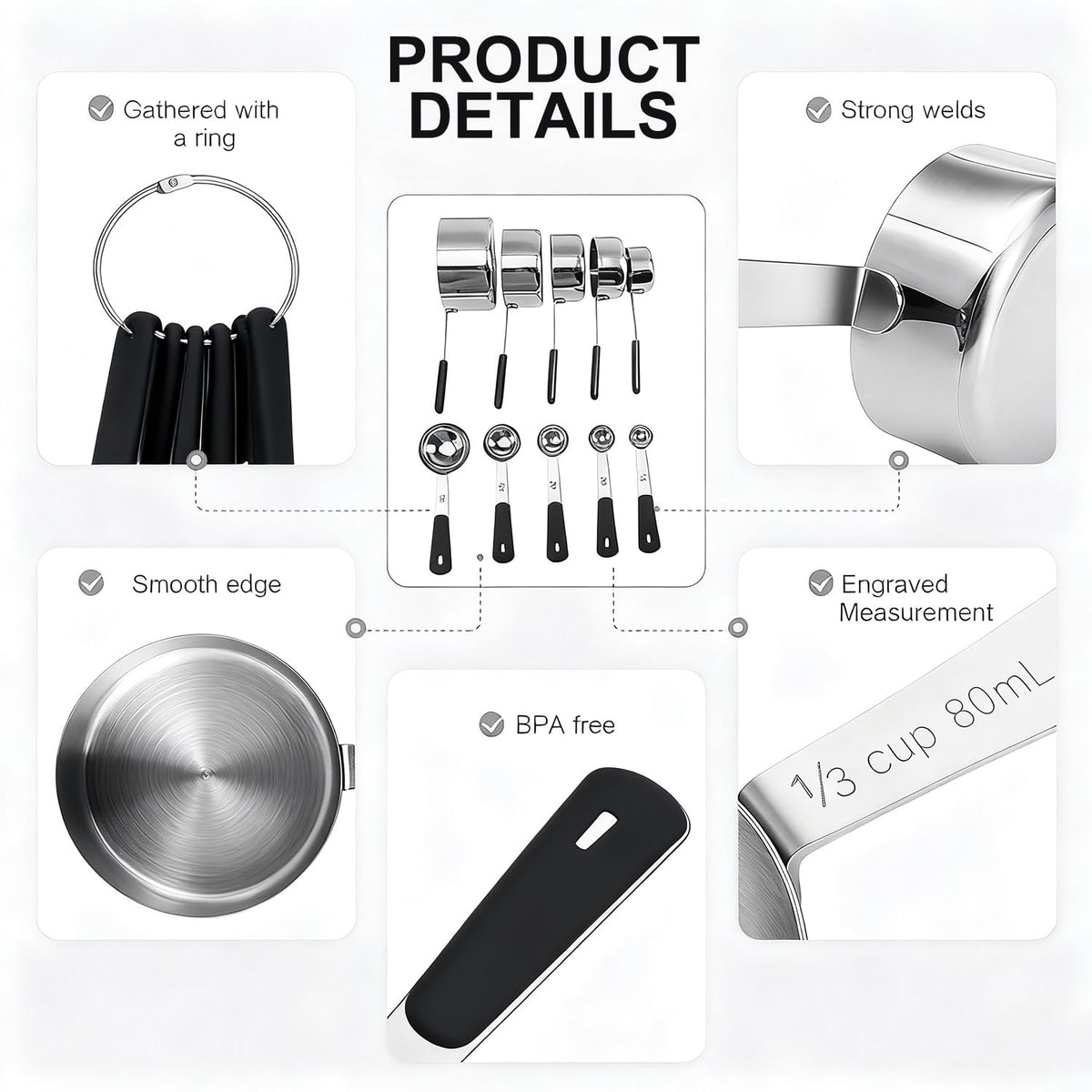Bopei measuring set in kitchen use for accurate recipe prep.