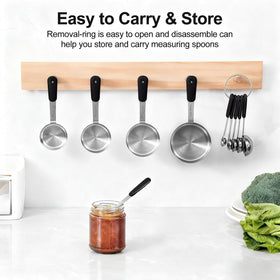 Bopei measuring set stacks neatly with a removable ring to save space.