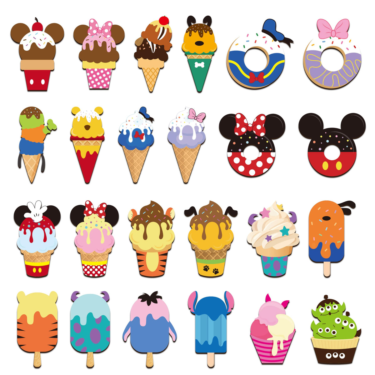 BOpusail ice cream mouse magnets for fridge decor and summer parties