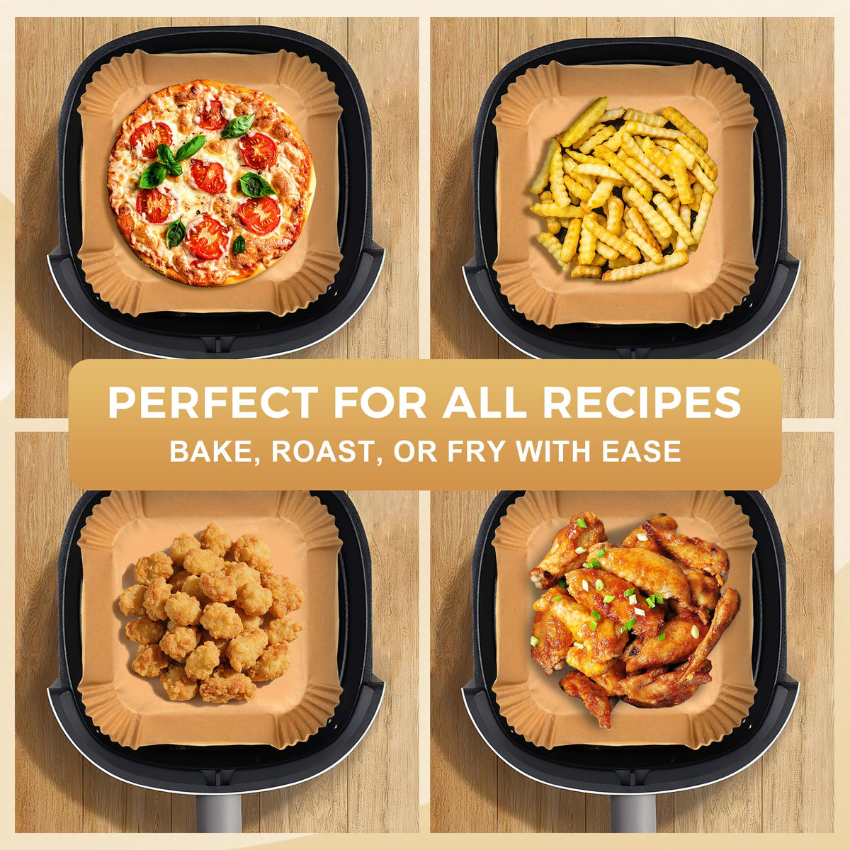 Boribim liners withstands up to 445°F for versatile cooking.