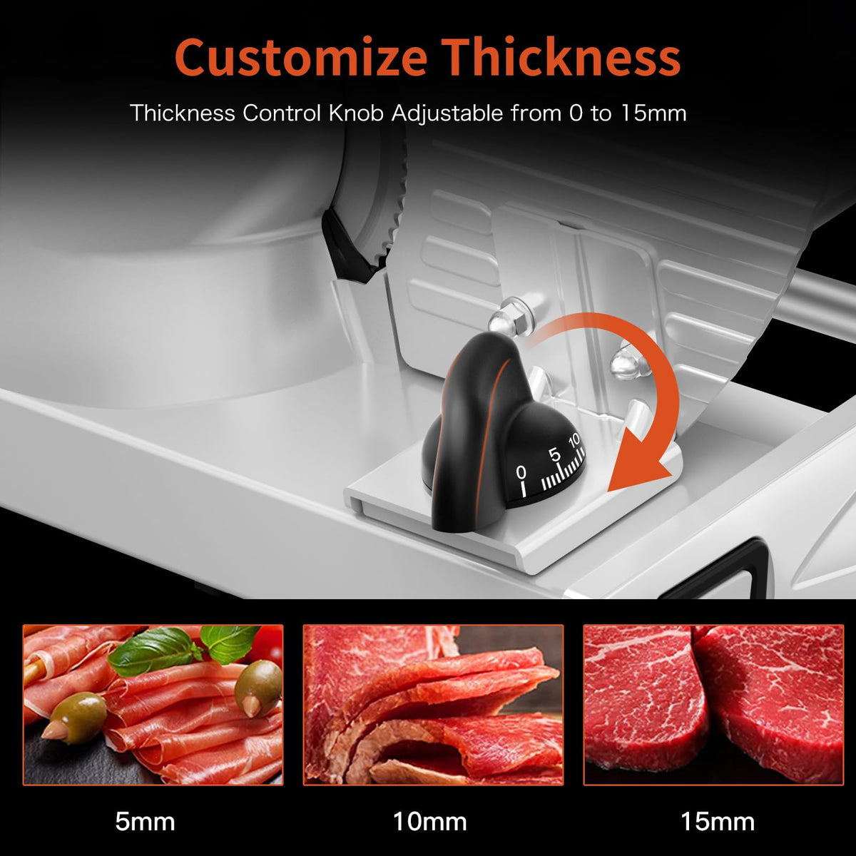 Borlebbi slicer safety locks and non-slip feet for stability