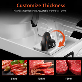 Borlebbi slicer safety locks and non-slip feet for stability