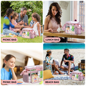 BORMELUN clear lunch bag suitable for school, work, gym, and outings.