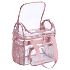BORMELUN clear lunch bag with tote handle offers quick item checks at work.