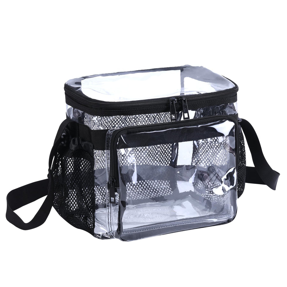 BORMELUN Stadium Approved Clear Lunch Bag front view for quick content identification