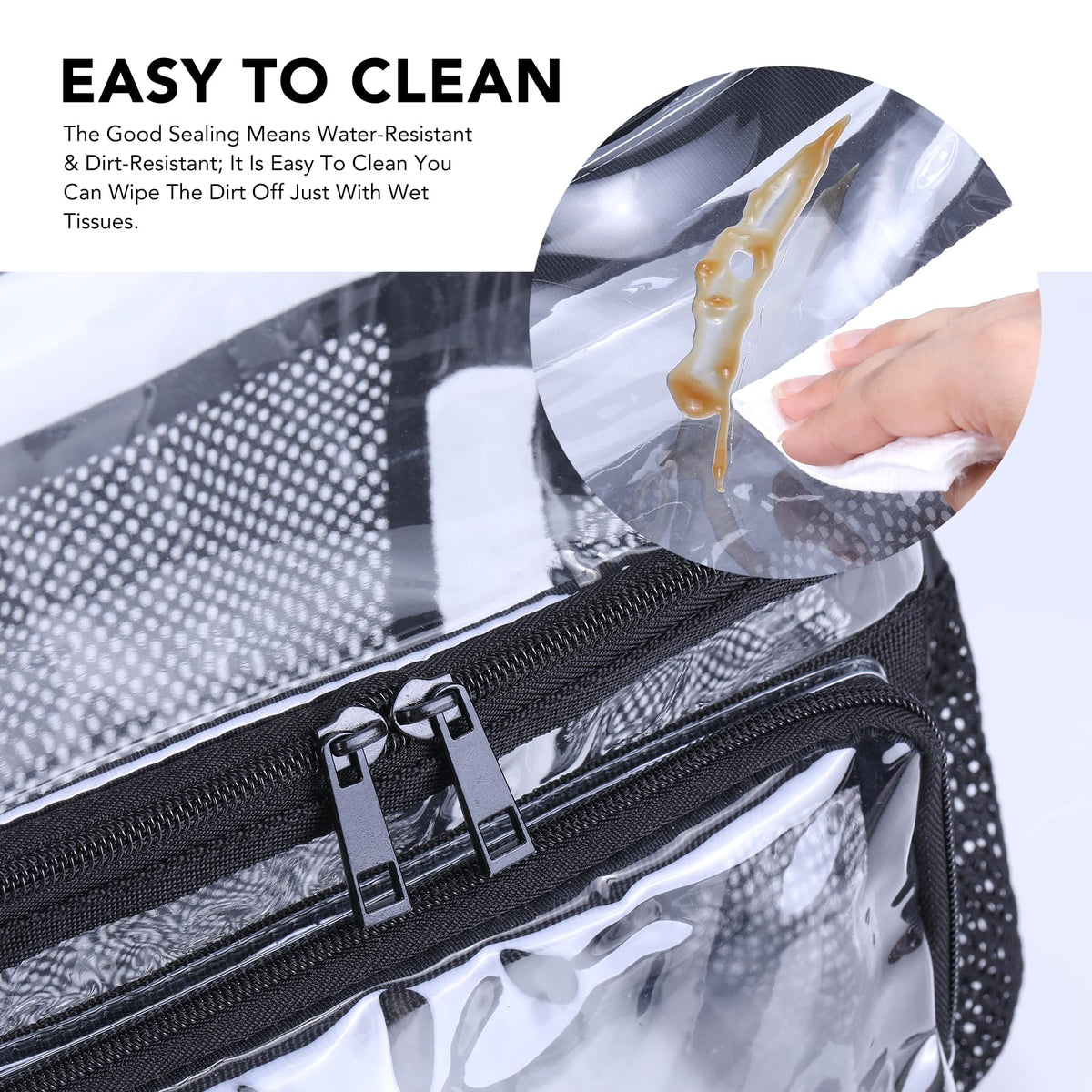 BORMELUN Stadium Approved Clear Lunch Bag heavy-duty plastic for daily use