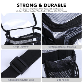 BORMELUN Stadium Approved Clear Lunch Bag mesh back pocket for snacks