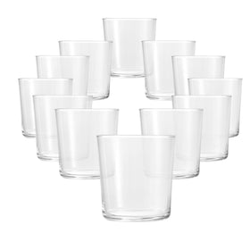 Bormioli Rocco Bodega 12oz tumbler base close-up showing sturdy construction for daily use.