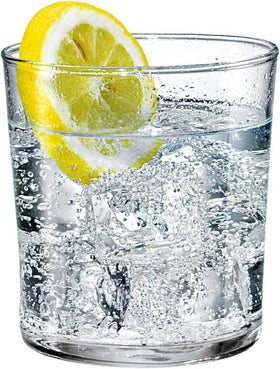 Bormioli Rocco Bodega 12oz glassware stays crystal-clear after cycles.