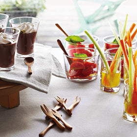 Bormioli Rocco Essential Decor tumbler doubles as a candle holder for ambience.