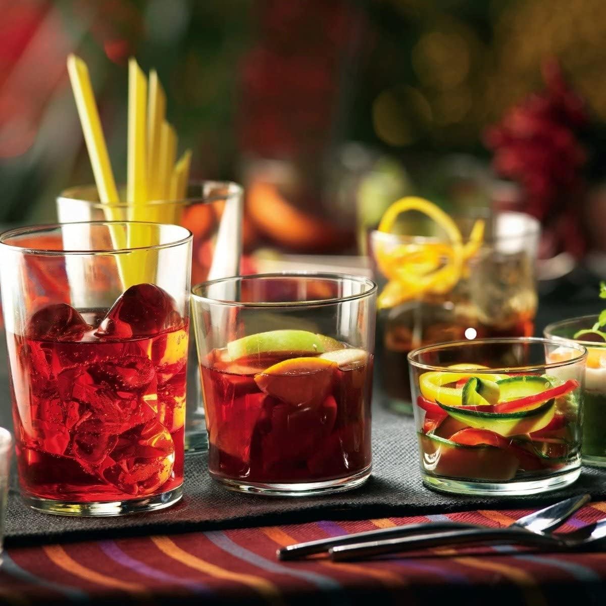 Bormioli Rocco Essential Decor cocktail tumbler elevates home bartending visuals.