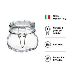 Bormioli Rocco Fido jar in dishwasher-safe setup for easy cleaning.