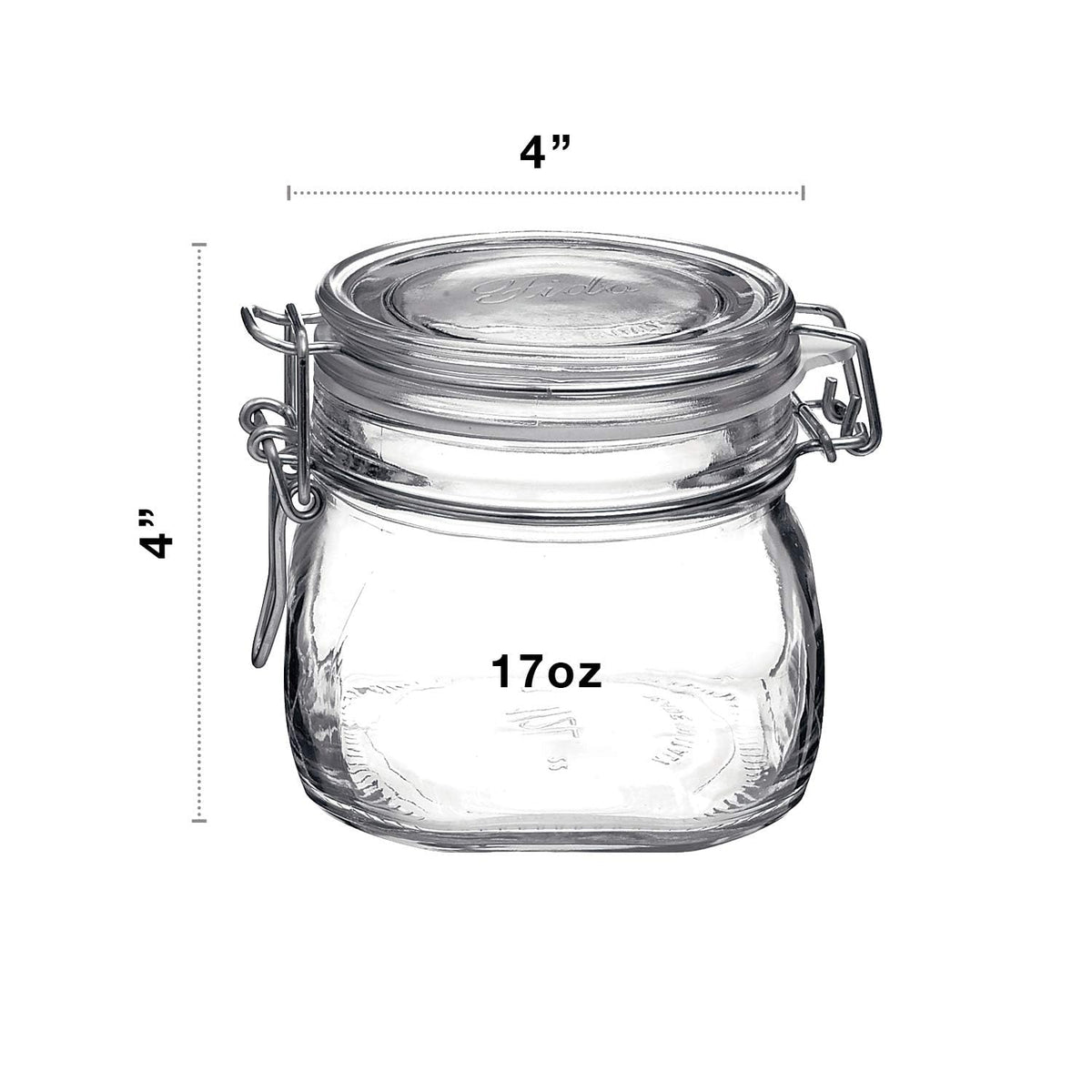 Bormioli Rocco Fido jar lid gasket showing leak-proof design for liquids.