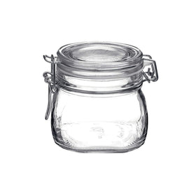 Bormioli Rocco Fido jar with wide mouth and airtight seal for fresh storage.