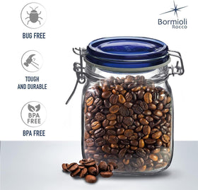 Bormioli Rocco Fido jars stacked neatly on shelf