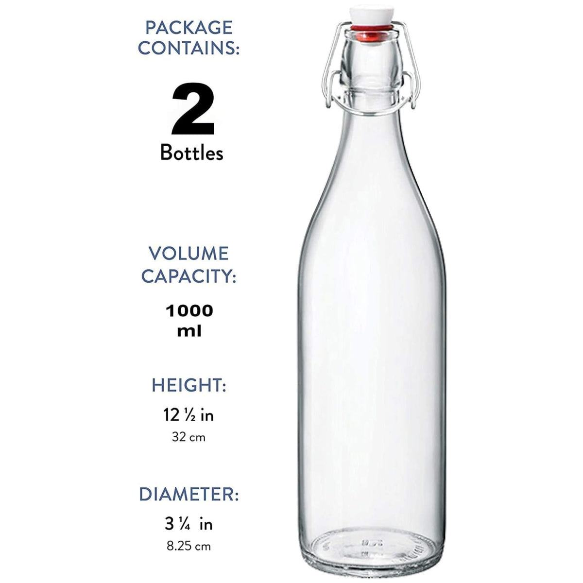 Bormioli Rocco Giara bottle leakproof design keeps syrups sealed.