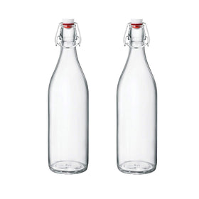 Bormioli Rocco Giara bottle with secure closure for fresh juices.