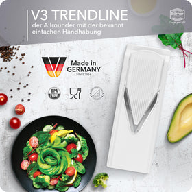 Two inserts offering precise thickness and julienne options