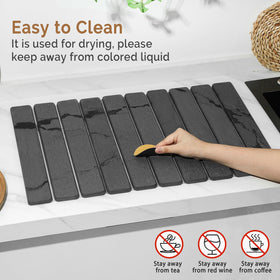 Bornerwhite diatomite material quickly absorbs water for fast drying.