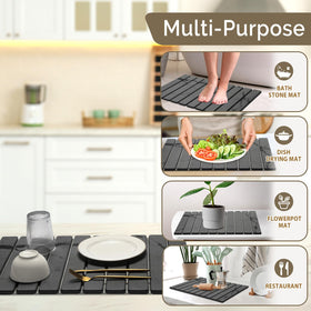 Bornerwhite heat-resistant mat protects countertops from hot pots.