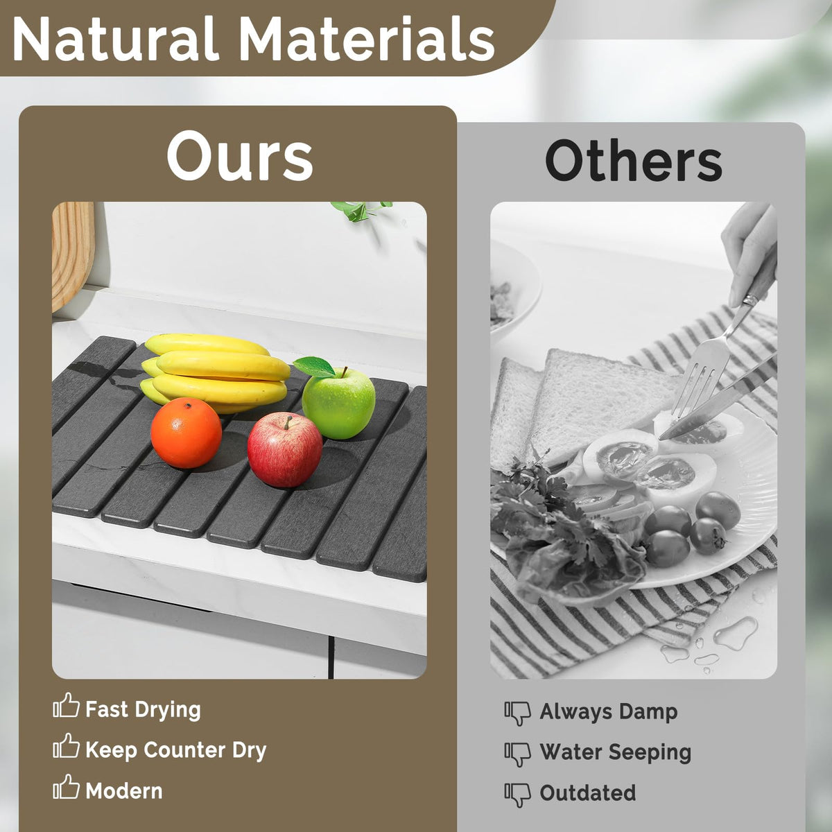 Bornerwhite multi-use mat can serve as bath mat or coaster.